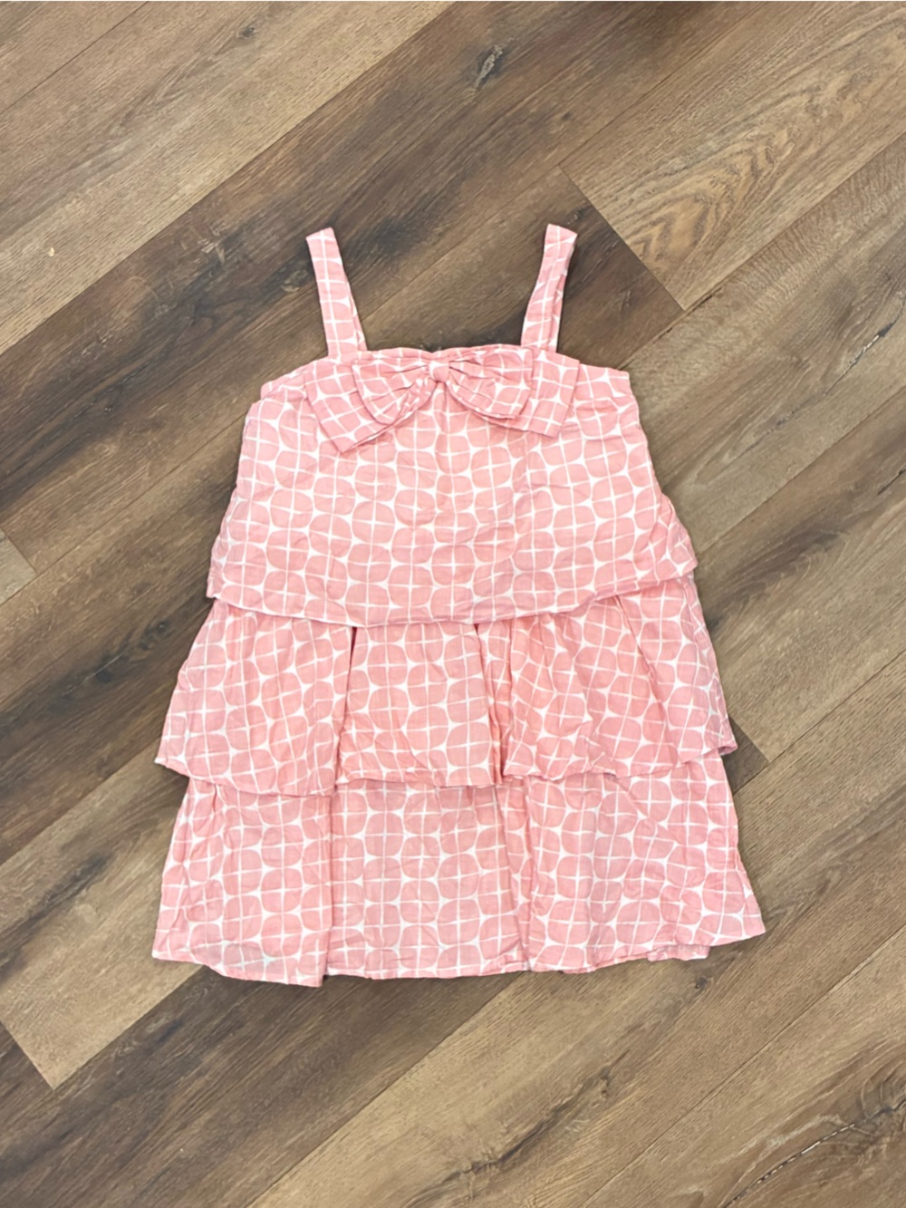 NWT Mabel + Honey Pink Bow Dress Summer Outfit Beach Vacay Church 7 Girl